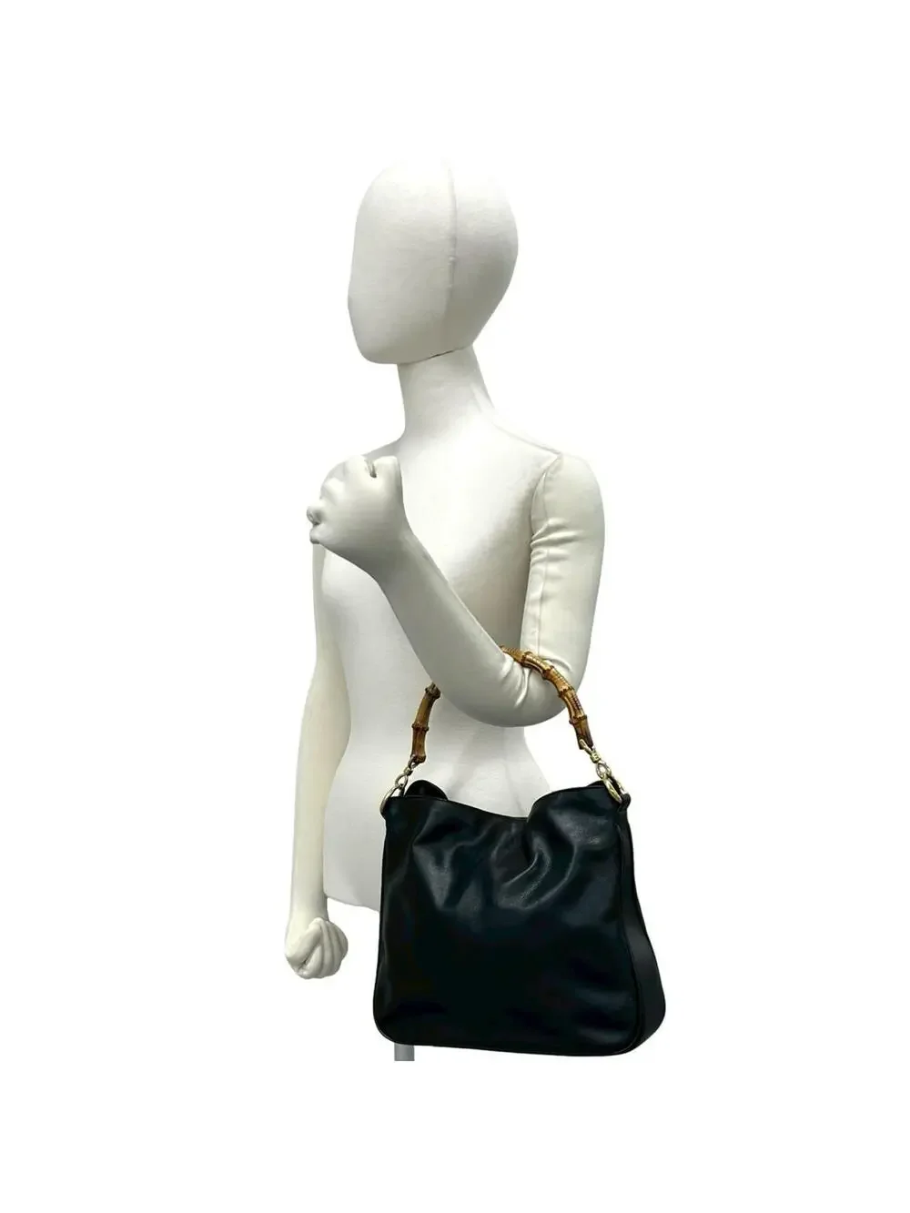 Gucci Vintage Bamboo Handle Open Hobo #317125G51B